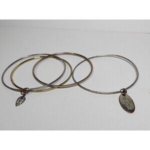 Metal bracelets (4) with charms 6-7" wrist